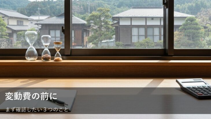 【今日からできる】変動費を見直す前に確認したい３つのこと