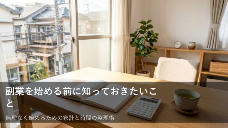 副業を始める前にチェックしたい！家計と時間を守るための「3つの確認」